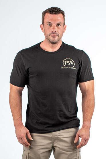 Primary Arms Camo Logo Chest T-shirt in black